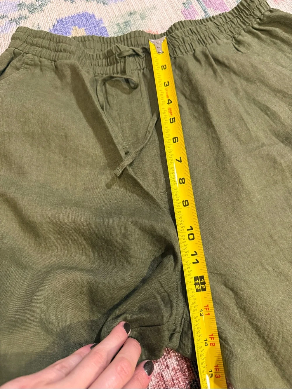 The Getaway Straight Leg Pull-On Pant in Linen Banana Republic Olive Green Tall